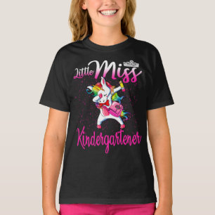 Little Miss Kindergartener Unicorn Back To School T-Shirt