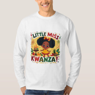 Little Miss Kwanza Afro American Kwanaz heritage T-Shirt