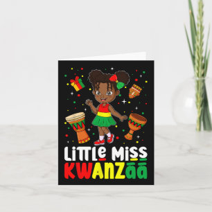 Little Miss Kwanzaa Kinara Candle African American Card