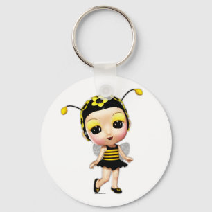 Little Miss Lady Bumblebee Keyring
