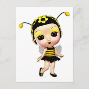 Little Miss Lady Bumblebee Postcard