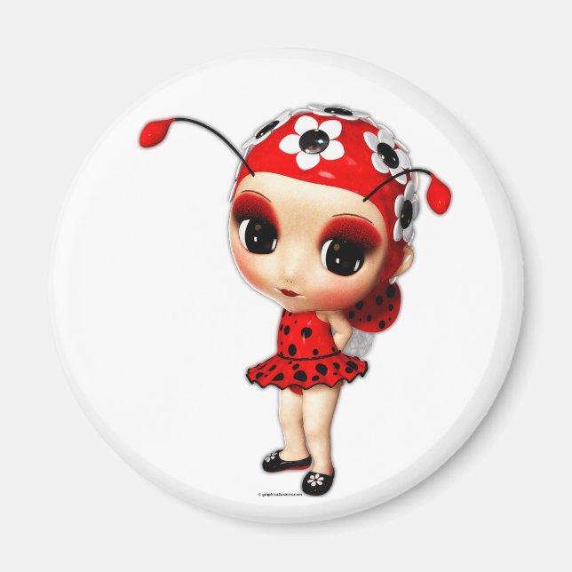 Little Miss Ladybug Magnet (Front)