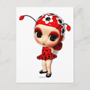 Little Miss Ladybug Postcard