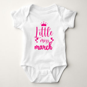 Little Miss March Baby Bodysuit