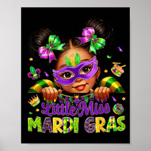 Little Miss Mardi Gras Carnival New Orleans Fleur  Poster