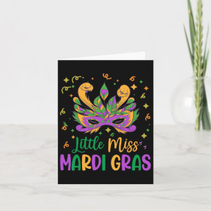 Little Miss Mardi Gras Cute Outfit Girls Toddler L Card