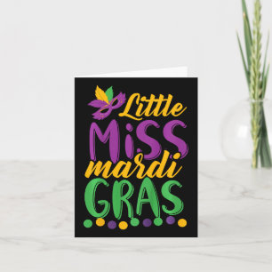 Little Miss Mardi Gras Funny Mardi Gras 2020 Card