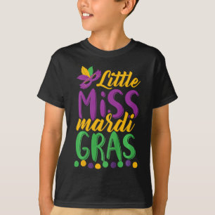 Little Miss Mardi Gras Funny Mardi Gras 2020 T-Shirt