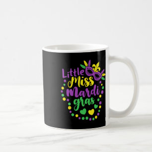 Little Miss Mardi Gras Funny Mardi Gras 2024 Kids Coffee Mug