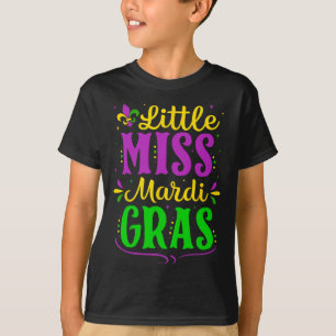 Little Miss Mardi Gras Jester Outfit Girls Kids To T-Shirt