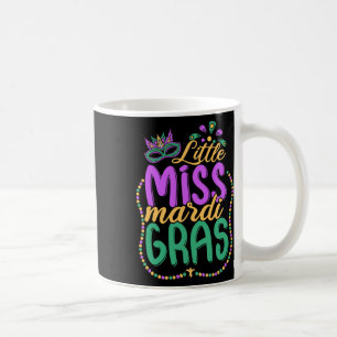 Little Miss Mardi Gras Kids Carnival Apparel Girls Coffee Mug