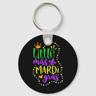 Little Miss Mardi Gras Kids Carnival Apparel Girls Key Ring