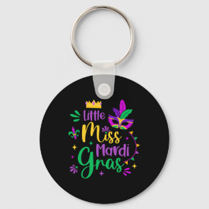 Little Miss Mardi Gras Kids Carnival Apparel Girls Key Ring