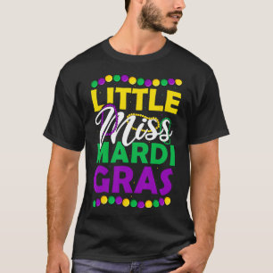 Little Miss Mardi Gras Kids Carnival Apparel T-Shirt