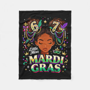 Little Miss Mardi Gras Six Seven 67 Meme _2 Fleece Blanket
