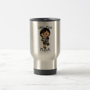 Little Miss MBA - Brunette / Black hair female Travel Mug
