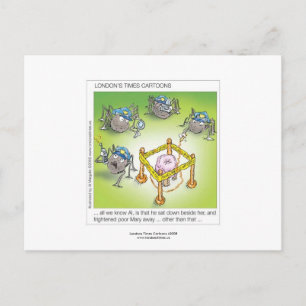 Little Miss Muffet Police Funny Post Cards