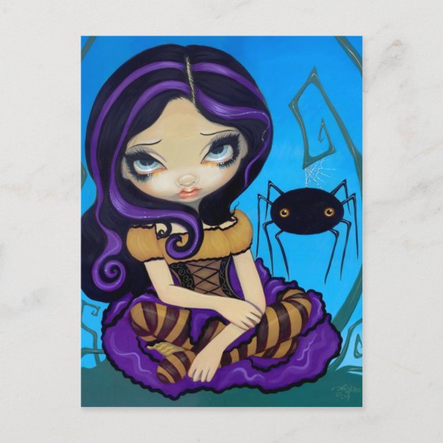 "Little Miss Muffet" Postcard (Front)