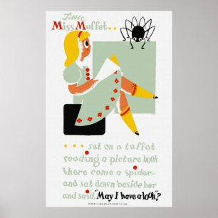 Little Miss Muffet Reading Poster