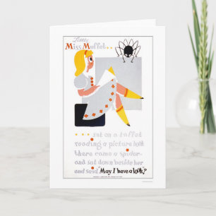 Little Miss Muffet Reads 1940 WPA Card