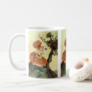 Little Miss Muffet & Spider, Vintage Mother Goose Coffee Mug