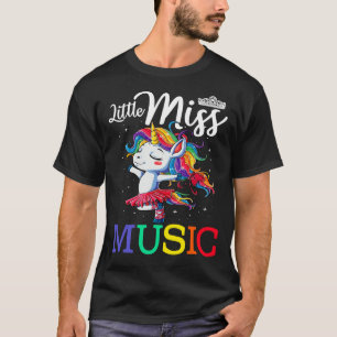 Little Miss MUSIC First Day Of School Girls Gift T T-Shirt