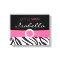 Little Miss Name Canvas on Zebra Pattern