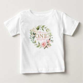 Little Miss ONE-derful Floral First Birthday Tee