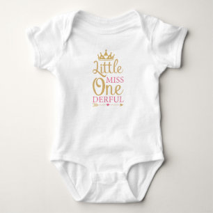 Little Miss Onederful 1st Birthday Baby Bodysuit
