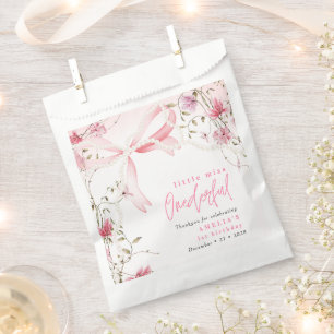 Little Miss Onederful 1st Birthday Coquette Bow Favour Bags