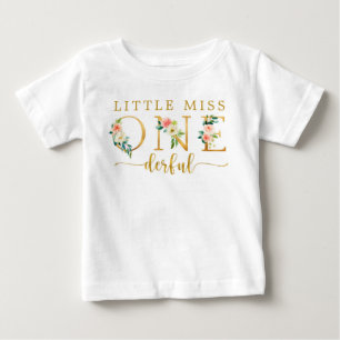 Little Miss Onederful 1st Birthday Tee Baby