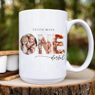 Little Miss Onederful Baby Girl 1st Birthday Photo Mug