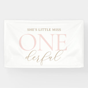 Little Miss Onederful Birthday Banner