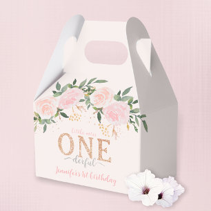 Little Miss Onederful First Birthday Favour Box