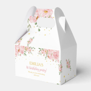 Little Miss Onederful Floral Birthday Favour Box