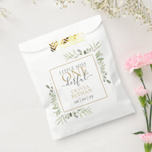 Little Miss ONEderful Girl First Birthday Favour Bags