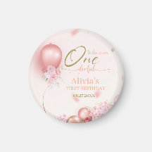 Little Miss ONEderful Pink Floral 1st Birthday