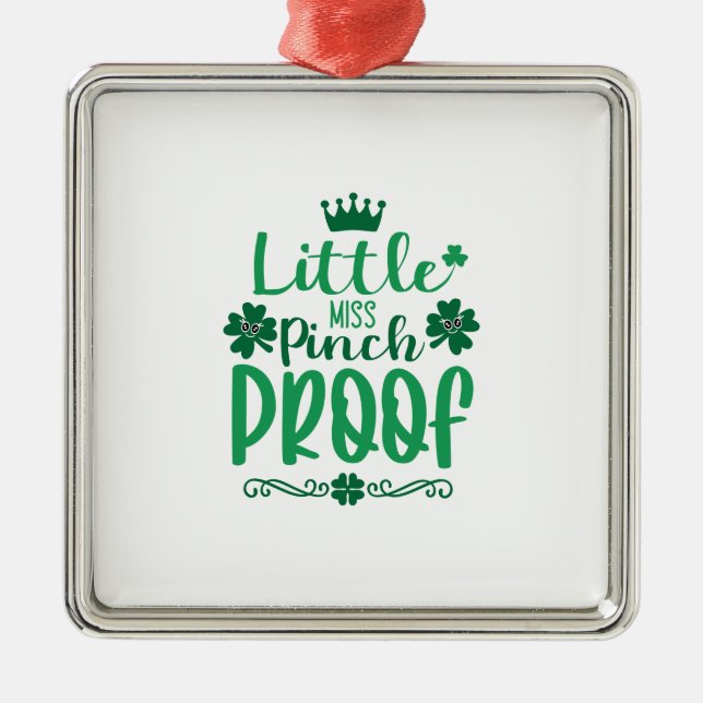 Little Miss Pinch Proof Metal Tree Decoration (Front)