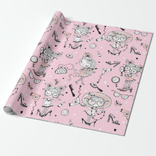 Little Miss Pink Wrapping Paper