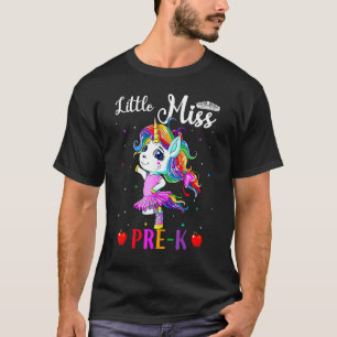 Little Miss Pre K Cutie First Day Of School Hello T-Shirt