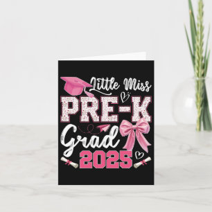 Little Miss Pre-k Grad 2025 Coquette Preschool Gra Card