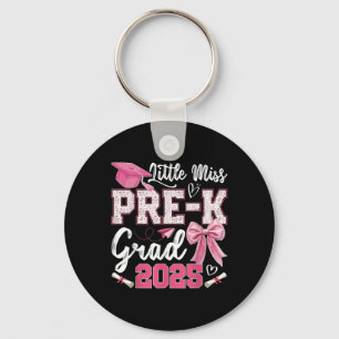 Little Miss Pre-k Grad 2025 Coquette Preschool Gra Key Ring
