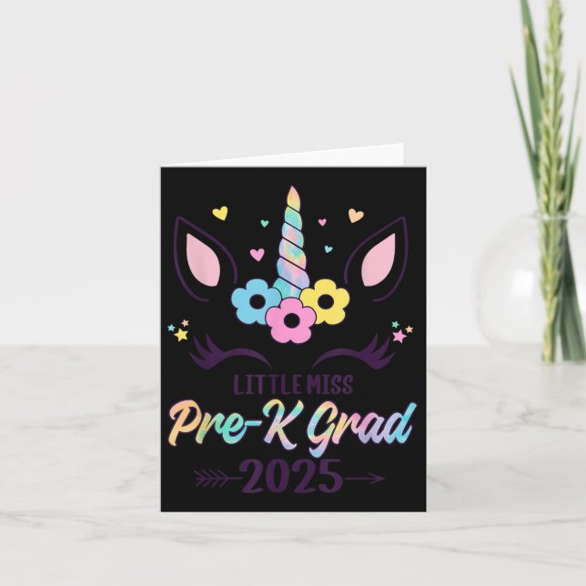 Little Miss Pre-k Grad 2025 Preschool Graduation G Card (Front)