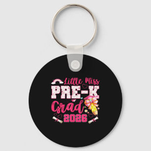 Little miss pre-k grad 2026 coquette preschool key ring