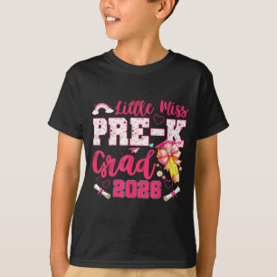 Little miss pre-k grad 2026 coquette preschool T-Shirt