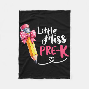 Little Miss Pre-k Shirt Back To School Pre Kinderg Fleece Blanket