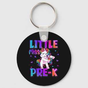 Little Miss Pre-K Unicorn Back To School Girls Key Ring