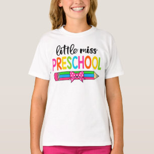 Little Miss Preschool Girl Back To School T-Shirt