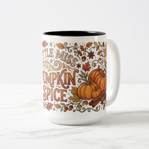 Little Miss Pumpkin Spice Two-Tone Coffee Mug