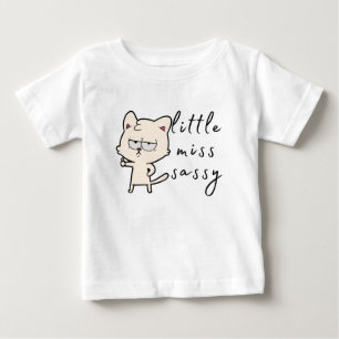 Little Miss Sassy (Thumbs Up Cat) Baby T-Shirt